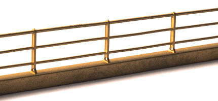 Ferro Train M-120 - Steel tube railing, straight, brass kit